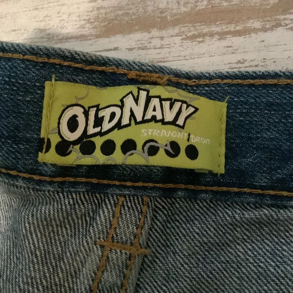 Old Navy Boys Straight Blue Denim Jeans‎ size 14 Husky Adjustable Waist